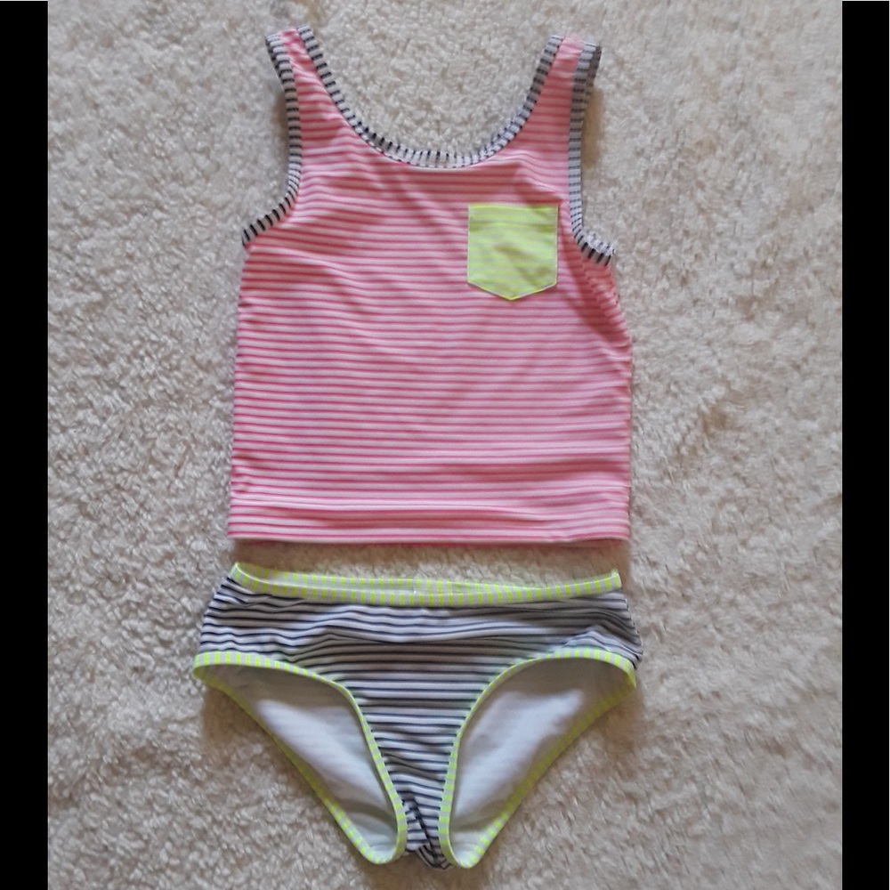 Striped Girls Tankini